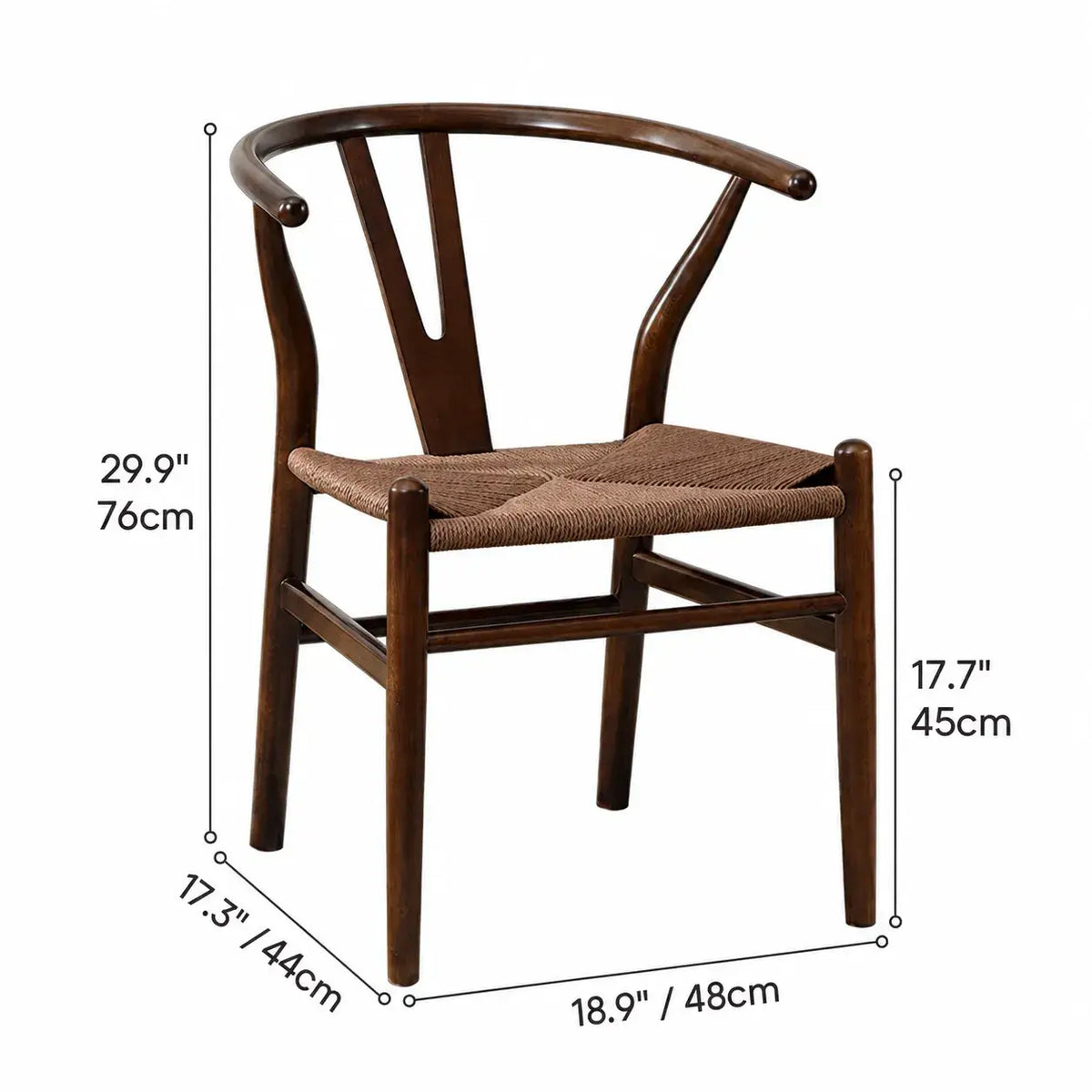 Japandi Solid Wood Wegner Wishbone Chair Series with Curved Arms