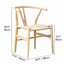 Japandi Solid Wood Wegner Wishbone Chair Series with Curved Arms Dimensions