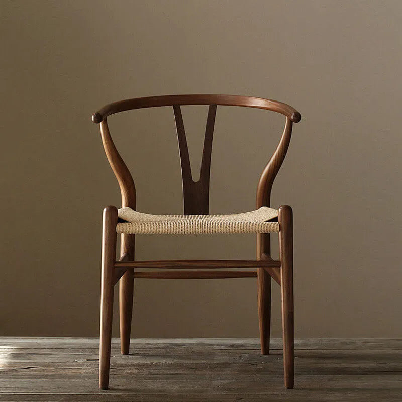 Japandi Solid Wood Wegner Wishbone Chair Series with Curved Arms Main Product Image