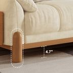 Japandi Style Sofa with Premium Fabric Options