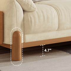 Japandi Style Sofa with Premium Fabric Options