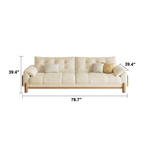 Japandi Style Sofa with Premium Fabric Options