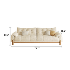 Japandi Style Sofa with Premium Fabric Options