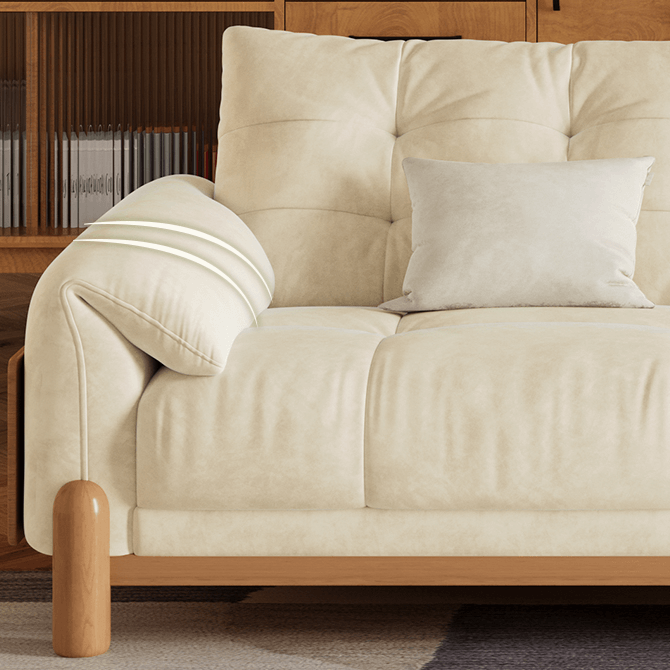 Japandi Style Sofa with Premium Fabric Options
