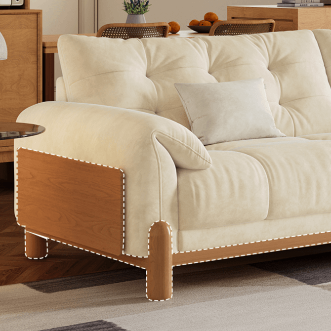 Japandi Style Sofa with Premium Fabric Options