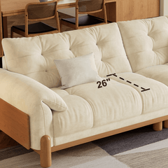 Japandi Style Sofa with Premium Fabric Options