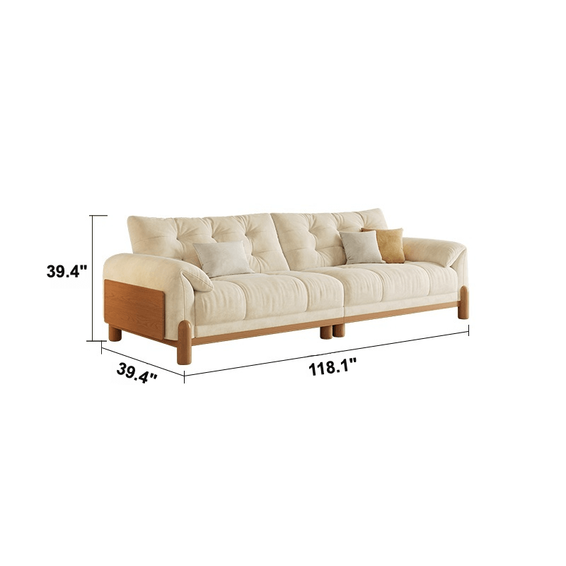 Japandi Style Sofa with Premium Fabric Options