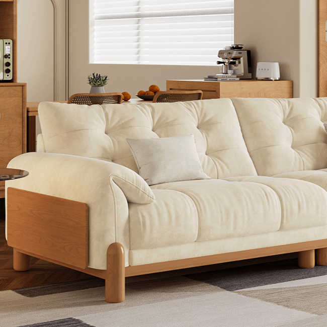 Japandi Style Sofa with Premium Fabric Options