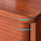 Japandi Wood Desktop Filing Cabinet With Drawers and Shelf