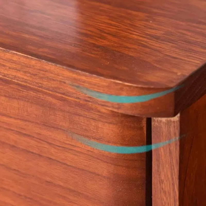 Japandi Wood Desktop Filing Cabinet With Drawers and Shelf
