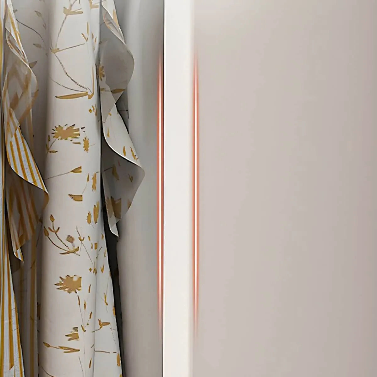 Japandi Wood Wardrobe Armoire With Open Shelves and Hanging Storage
