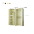 Japandi Wood Wardrobe Armoire With Shelves and Hanging Storage Dimensions