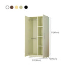 Japandi Wood Wardrobe Armoire With Shelves and Hanging Storage Dimensions
