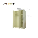 Japandi Wood Wardrobe Armoire With Shelves and Hanging Storage Dimensions