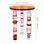 Jewelry-Inspired Acrylic Side Table Series With Amber Tones and Sculptural Legs Dimensions
