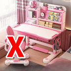 Kids Art Desk with Hutch, Adjustable Height & Dual-Sided Top – Wood