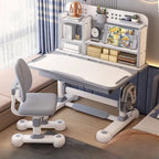 Kids Art Desk with Hutch, Adjustable Height & Dual-Sided Top – Wood