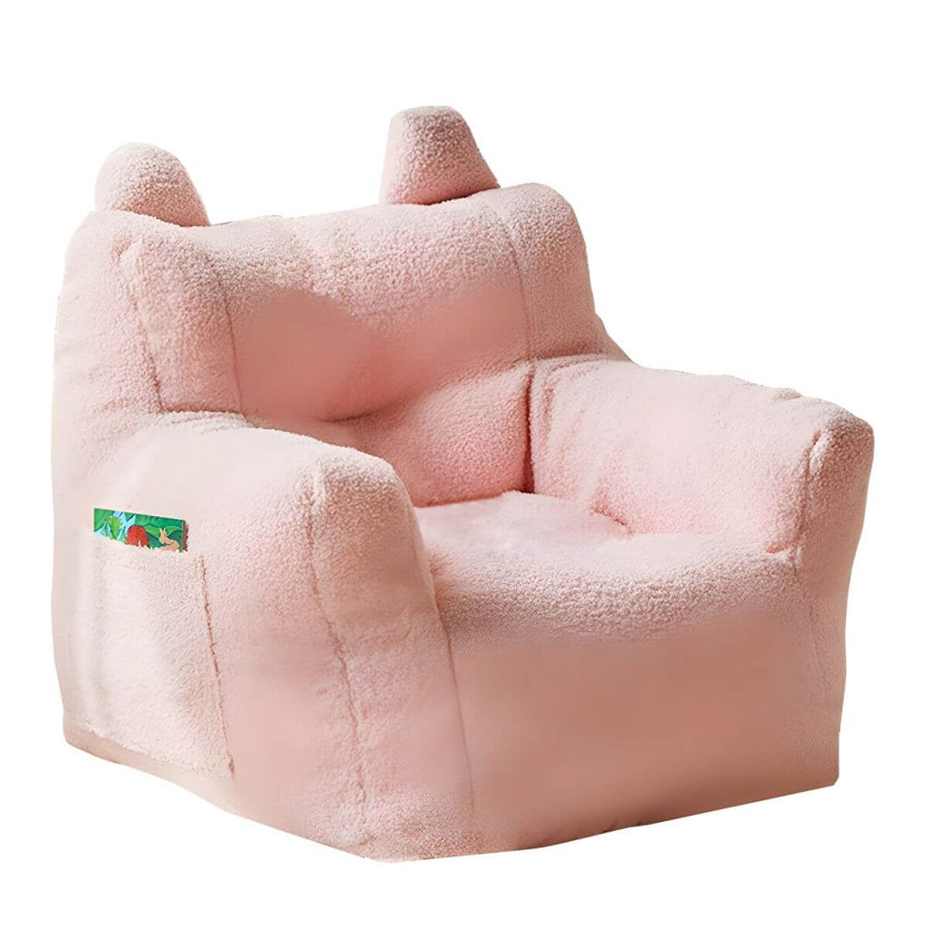 Kids Club Sofa in Soft Upholstered Faux Fur with Animal Theme