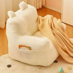 Kids Club Sofa in Soft Upholstered Faux Fur with Animal Theme