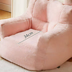Kids Club Sofa in Soft Upholstered Faux Fur with Animal Theme
