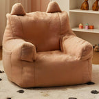 Kids Club Sofa in Soft Upholstered Faux Fur with Animal Theme