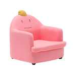 Kids' Cotton Upholstered Animal Club Chair – Low-Profile Playroom Seating