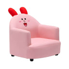 Kids' Cotton Upholstered Animal Club Chair – Low-Profile Playroom Seating