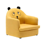 Kids' Cotton Upholstered Animal Club Chair – Low-Profile Playroom Seating