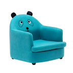 Kids' Cotton Upholstered Animal Club Chair – Low-Profile Playroom Seating