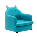 Kids' Cotton Upholstered Animal Club Chair – Low-Profile Playroom Seating