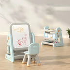 Kids' Foldable Writing Desk with Chair – Plastic, Waterproof & Storage