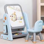 Kids' Foldable Writing Desk with Chair – Plastic, Waterproof & Storage