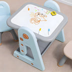 Kids' Foldable Writing Desk with Chair – Plastic, Waterproof & Storage