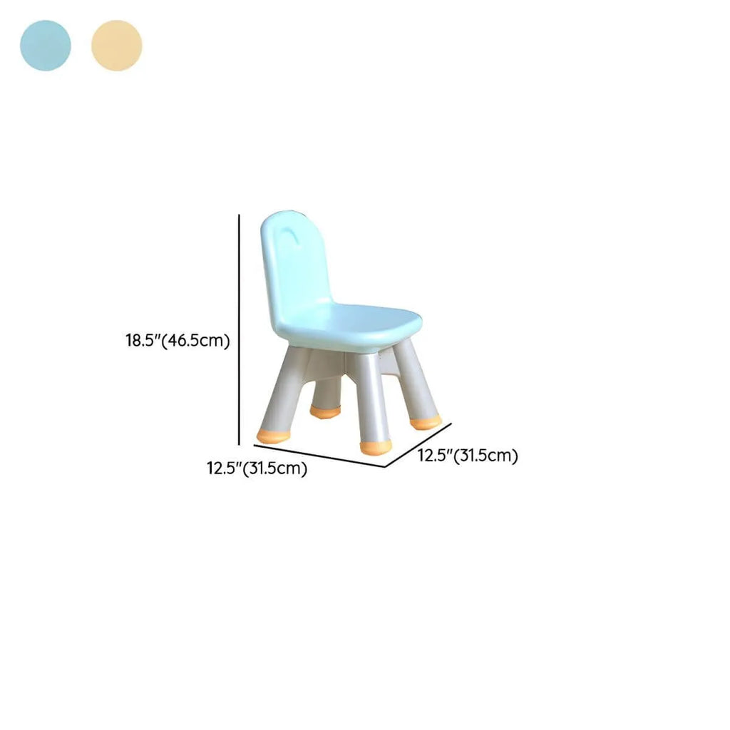 Kids' Foldable Writing Desk with Chair – Plastic, Waterproof & Storage Dimensions