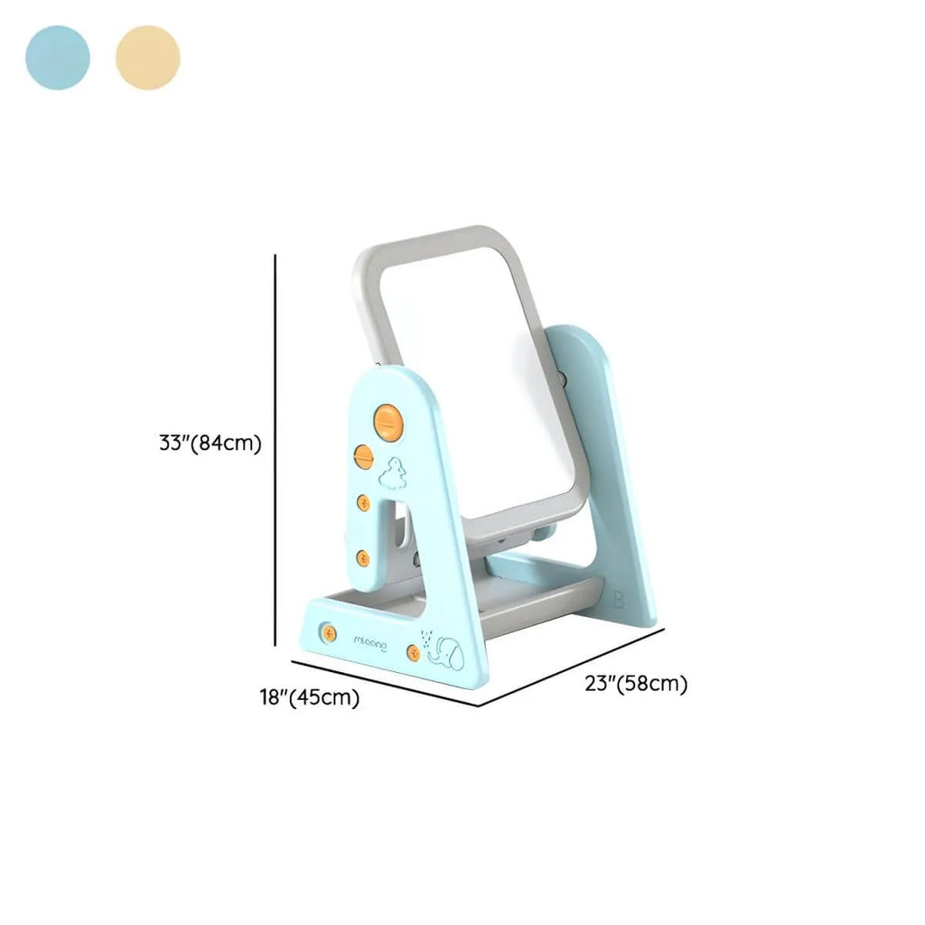Kids' Foldable Writing Desk with Chair – Plastic, Waterproof & Storage Dimensions