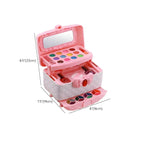 Kids Plastic Vanity Set with Doll, Mirror & Cosmetic Brushes Dimensions