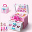 Kids Plastic Vanity Set with Mirror and Makeup Kit – Pink