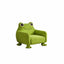 Kids Plush Frog Accent Chair with Rounded Arms and Cozy Reading Nook Style