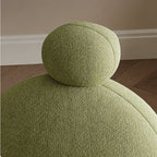 Kids Sculptural Boucle Reading Chair with Rounded Cocoon Form