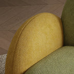 Kids Sculptural Boucle Reading Chair with Rounded Cocoon Form