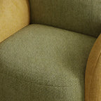 Kids Sculptural Boucle Reading Chair with Rounded Cocoon Form
