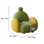 Kids Sculptural Boucle Reading Chair with Rounded Cocoon Form Dimensions