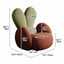 Kids Velvet Bunny Accent Sofa Chair with Rounded Arms for Reading Nooks Dimensions