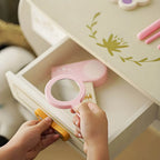 Kids Wood Makeup Vanity Set with Mirror and Toy Accessories