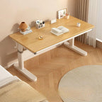 Kids Writing Desk with Adjustable Height, Wood Top & Integrated Storage