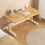 Kids Writing Desk with Adjustable Height, Wood Top & Integrated Storage