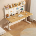 Kids Writing Desk with Adjustable Height, Wood Top & Integrated Storage