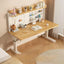 Kids Writing Desk with Adjustable Height, Wood Top & Integrated Storage