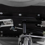 L-Shape Stain Resistant Solid Color Metal Barber Chair with Foot Rest & Full Back Barber Chairs