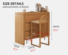 L-Shaped Bar Table With Wine Rack And Storage Cabinets